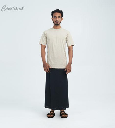 Sarung Cendana Klasik Polos Hitam